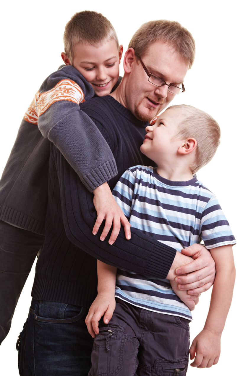 Father with children